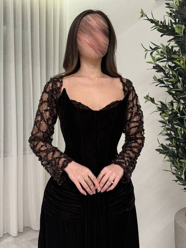 فستان موكا /كم سهره - (XXXL) الصدر:١٠٢سم , الخصر:٩١سم