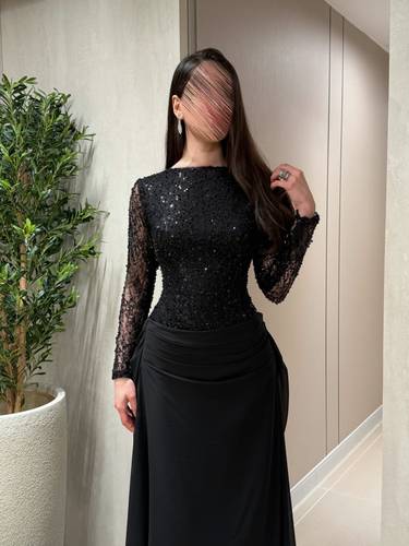 فستان سوسو /اسود - (XXXL) الصدر:١٠٢سم , الخصر:٩١سم