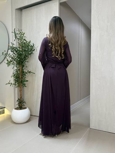قفطان 3 الوان 💙🖤💜 - ‏(XS) الصدر:٧١سم , الخصر:٦٢سم - ازرق 