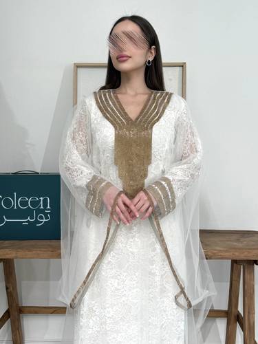 جلابيه خليجي - (XXXL) الصدر:١٠٢سم , الخصر:٩١سم