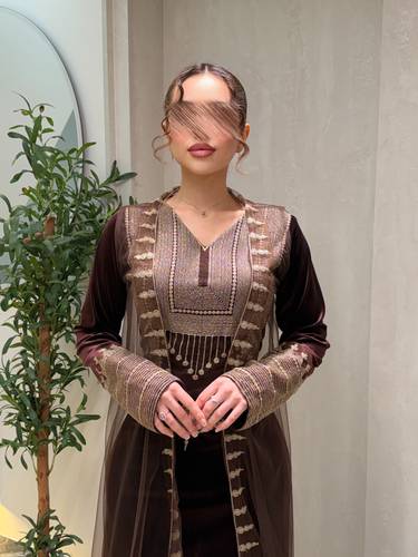 جلابيه قطعتين تراثيه - (XXXL) الصدر:١٠٢سم , الخصر:٩١سم