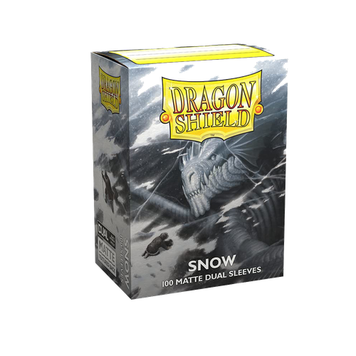 Sleeves: Dragon Shield - Dual Matte (x100) - ثلج (ابيض) | Snow (White)