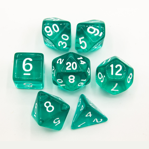 D20 Dice Set: Transparent