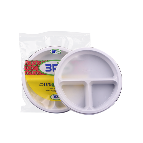 3P Round Divided Plastic Plate