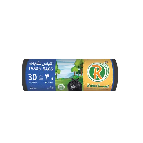 ريما اكياس نفايات رول 30 جالون - 25 كيس