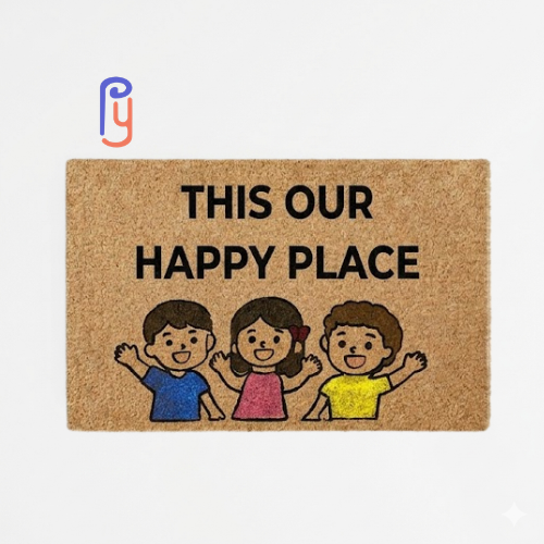 this is our happy place مع رسمة اطفال
