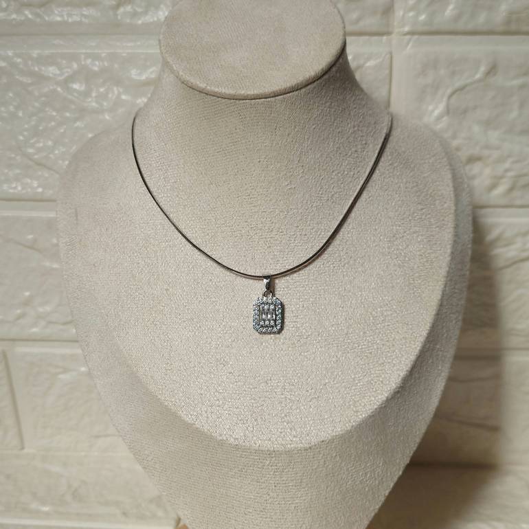 Square Silver Necklace