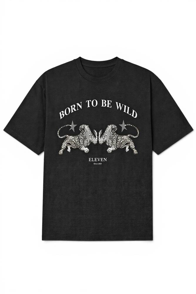 Shop the Black Wild T-Shirt by ELEVEN (إليفن). Premium overs