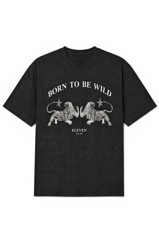 Shop the Black Wild T-Shirt by ELEVEN (إليفن). Premium overs