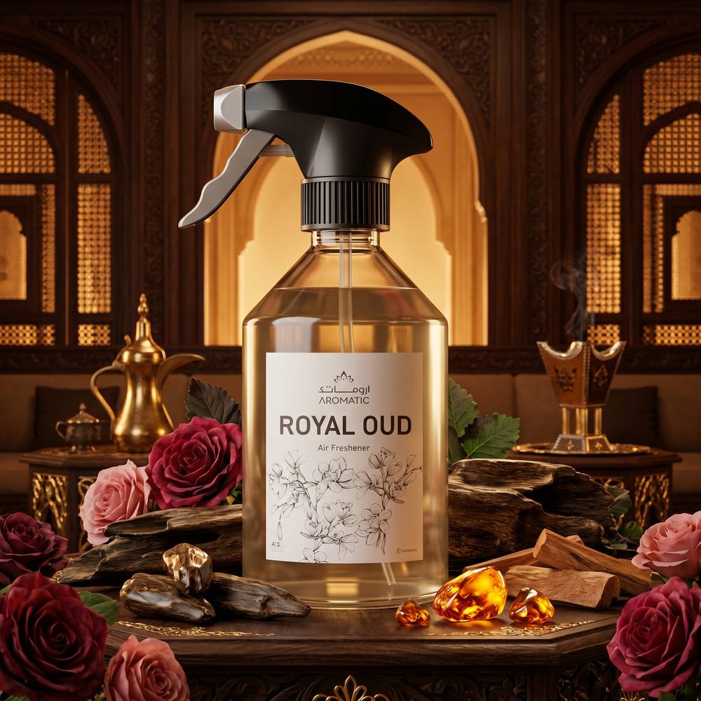 صورة معطر جو رويال عود من أروماتك السعودية، معطر جو فاخر للمنازل والسيارات داخل المملكة