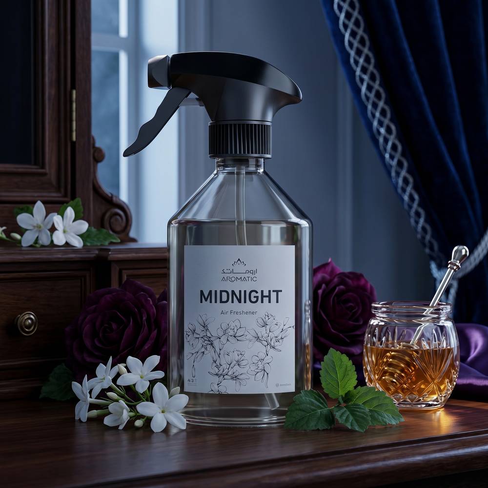 صورة معطر جو ميدنايت من أروماتك السعودية، معطر جو فاخر للمنازل والسيارات داخل المملكة