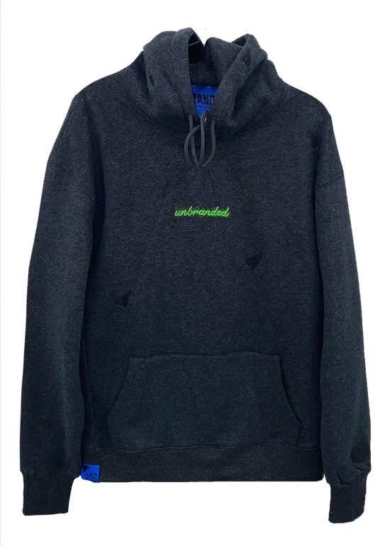 EMBROIDERED GHOSTS CHARCOAL HOODIE