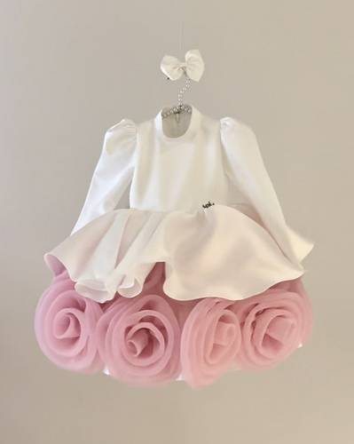 فستان أكمام طويلة Blush bloom