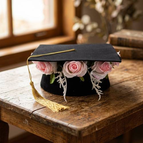 قبعة تخرج قيثارة 
