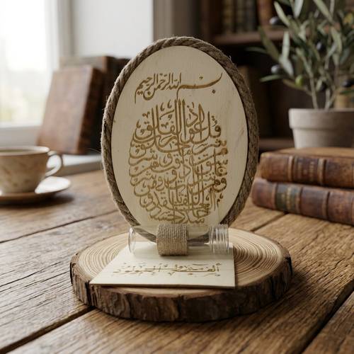 لوحة خشبية بنقش سورة الفلق