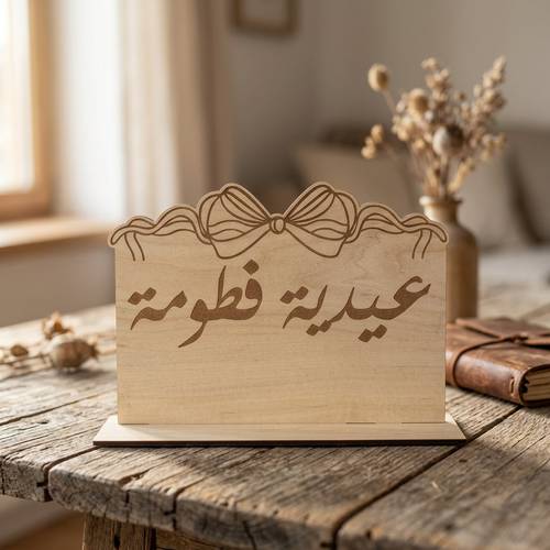 لوحة عيدية بالاسم 17*23سم