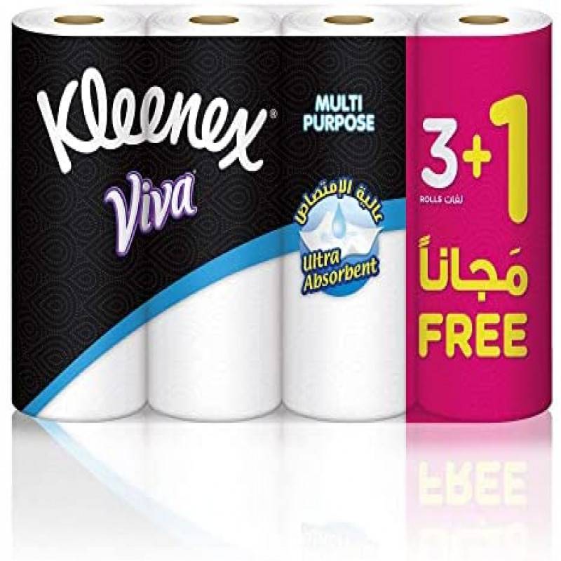 مناديل كلينكس مطبخ 4لفة*55  3+1 *6