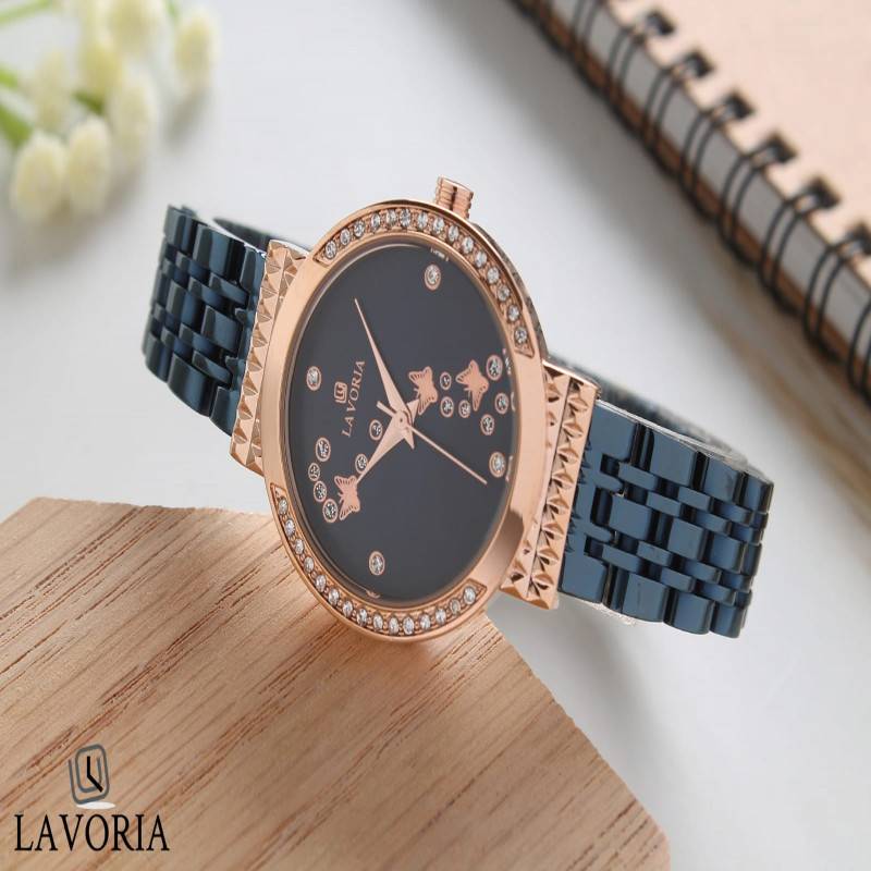 ساعة نسائيه من الستيل بتصميم كلاسيكي انيق من لافوريا L073005