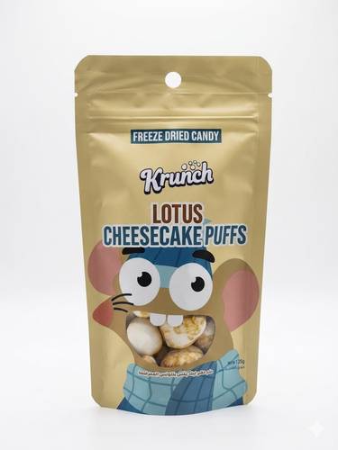 Krunch Lotus Cheese Cake Puffs Freeze Dried Candy