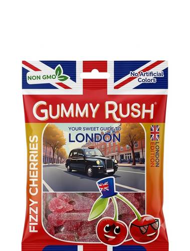 Gummy Rush Fizzy Cherries 