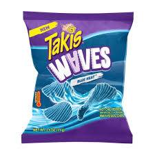 Takis Waves Blue Heat Hot Chili Pepper Wavy Potato Chips 71g