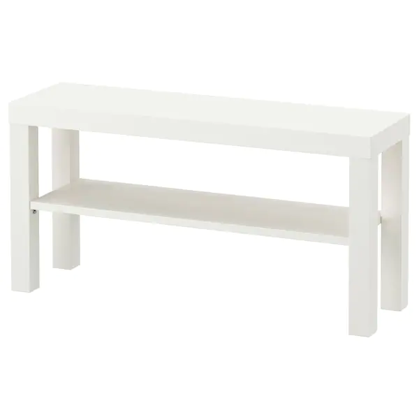 طاولة تلفزيون, أبيض, ‎90x26x45 سم‏
