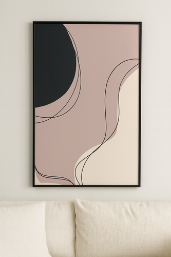 لوحة جدارية “تجريد ناعم” (90×60 cm)