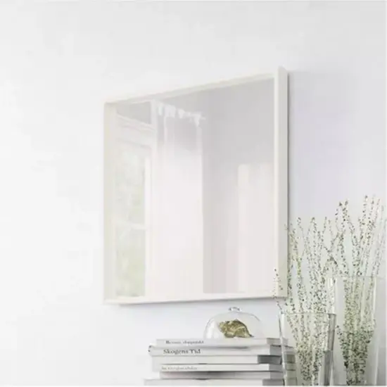 مرآة أبيض ‎65x65 سم‏