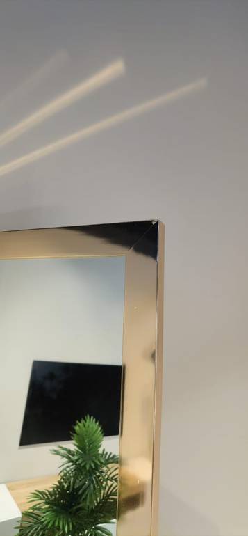 مرآة أرضية قائمة من أرومال - 40x2x150 سم-برونزي