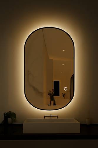 مرآة حائط LED كهربائية  بثلاثة أوضاع إضاءة قابلة للتعديل باللمس /60 × 90 cm