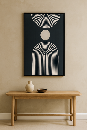 لوحة جدارية “دوائر هندسية” (90×60 cm)
