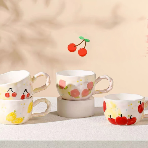 كوب سراميك فواكه تصميم مميز 