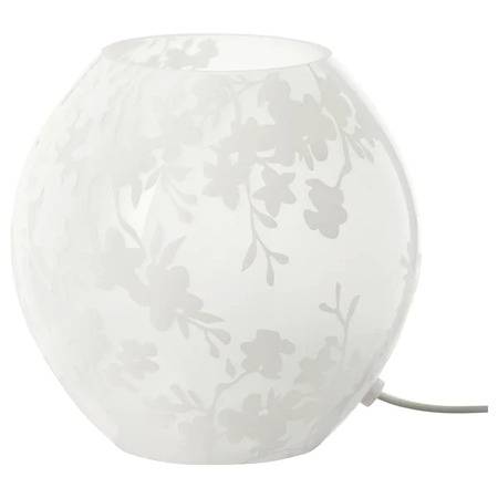 مصباح طاولة، أزهار الكرز. أبيض، 18 سم