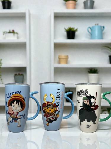 كوب سيراميك وان بيس مع غطاء 600 ml 