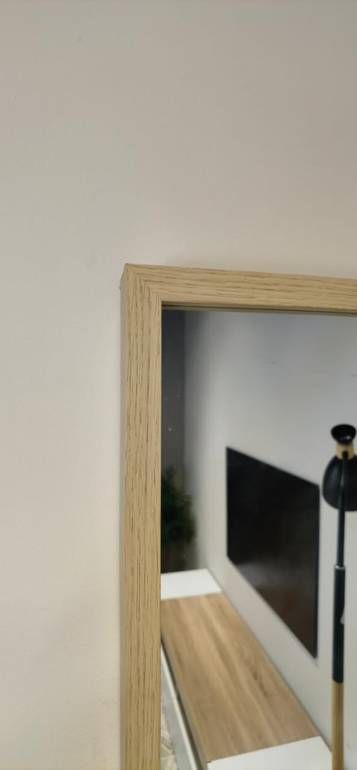 مرآة حائط - تانا - 65X150سم- خشبي فاتح
