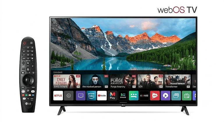 شاشة جنرال دان سمارت 50 بوصة بدقة 4K ونظام WebOS –مع رسيفر داخلي مدمج