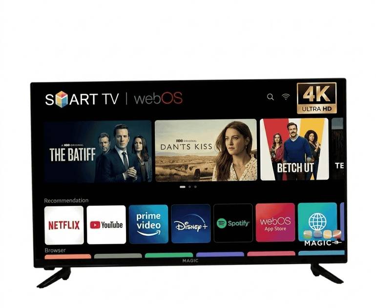 شاشة ماجيك 55 بوصة سمارت WEBOS ضد الكسر بدقة 4K UHD وتصميم عصري نحيف
