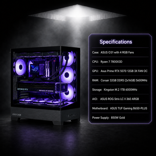 Pc gaming RTX 5070 12GB Ryzen 7 7800X3D