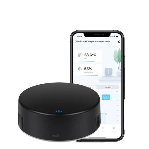 جهاز تحكم ذكي شامل بالأجهزة – Wi-Fi وIR بمستشعر حرارة ورطوبة | متوافق مع Alexa وGoogle Home