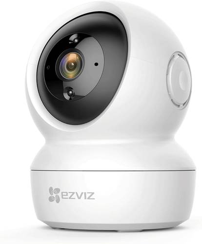 كاميرا مراقبة داخلية ذكية من EZVIZ C6N – دقة عالية، دوران تلقائي، واي فاي، لاسلكية – لون أبيض