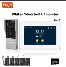 نظام جرس باب ذكي مع شاشة لمس 7 بوصة وحماية متكاملة – Tuya Smart 1080P
