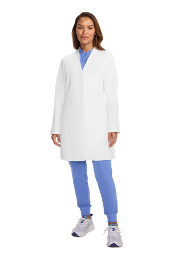 لاب كوت مقاوم للماء للنساء HH White Coat بطول 34 بوصة HH403