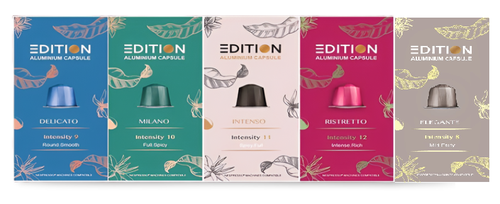 50 coffee capsules مجموعة الذواقة من اديشن متوافقة مع مكائن نسبريسو 