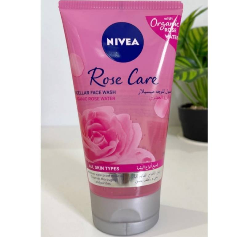نيفيا غسول وجه ميسيلار ماء ورد لجميع أنواع البشرة من ( Nivea ) - 150مل