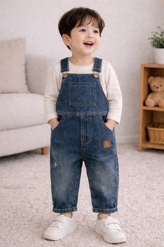 سالوبيت الجينز الكلاسيك – جيب الصدر” 👶💙