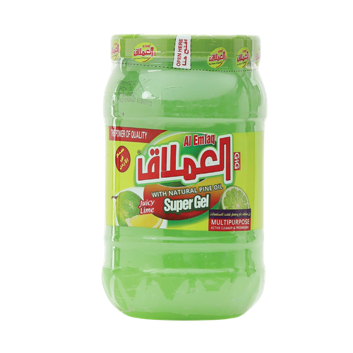 Al-Emlaq Super Gel Lemon - Multi-Purpose Cleaner with Refreshing Lime Scent