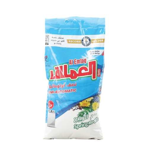 العملاق مسحوق غسيل للغسالات (نصف أتوماتيكية) برائحة (نسيم الربيع ) كيس