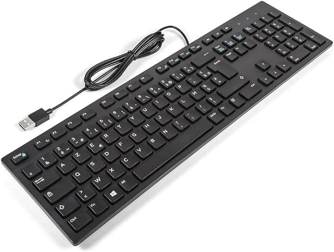 لوحة مفاتيح سلكية من ديل KB216 (580-ADMT)، أسود