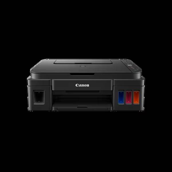 طابعة Canon PIXMA G3416  طابعة حبر متعددة الوظائف (طباعة ونسخ ومسح ضوئي)خزانات حبر قابلة لإعادة التعبئة ووصلة  6000WIFI صفحة باللون الأسود و 7000 صفحة بالألوان.