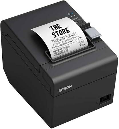 ايبسون طابعة ايصالات نقاط البيع الحرارية TM-T20III بمنفذ USB + شبكة (اسود)